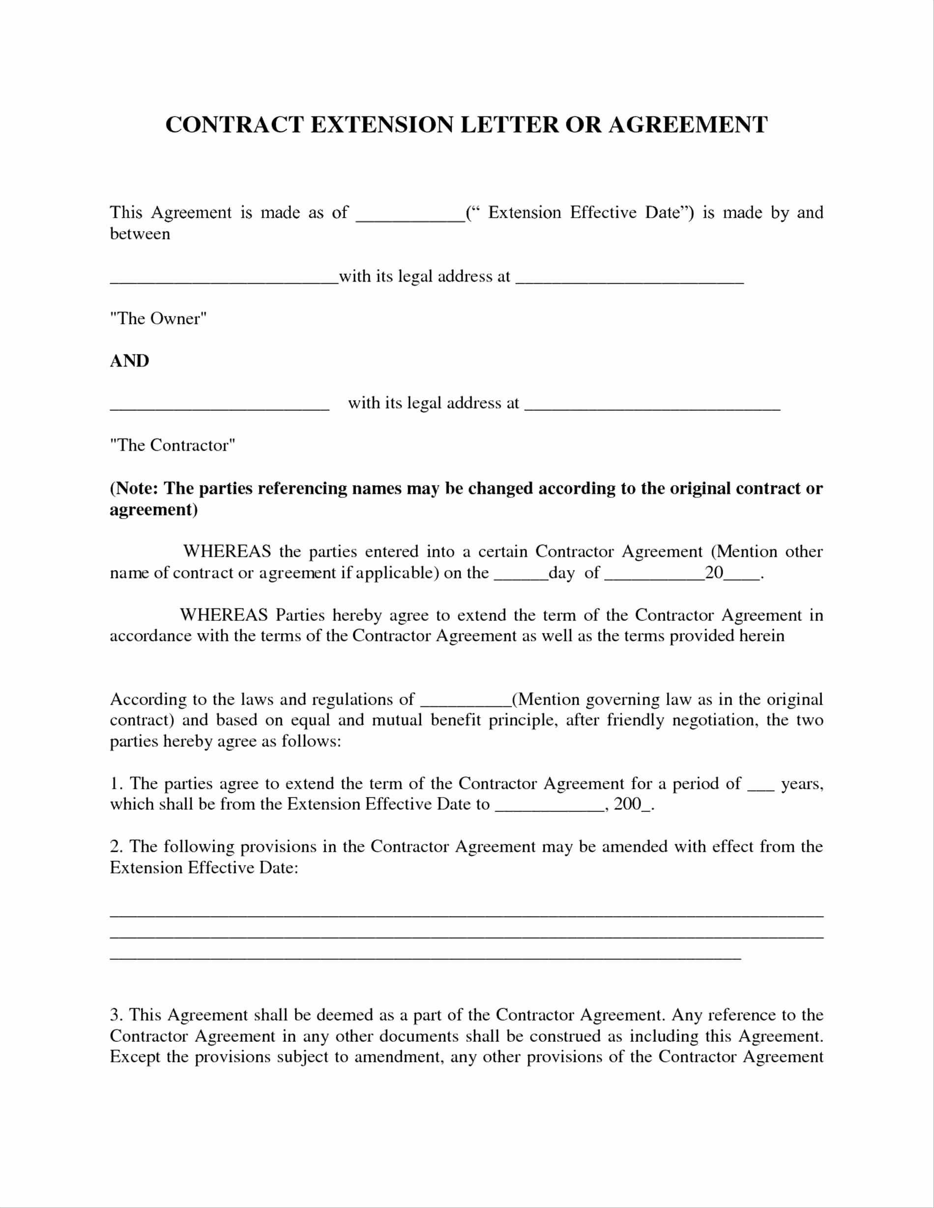 1 Page Contract Template Awesome Elegant 52