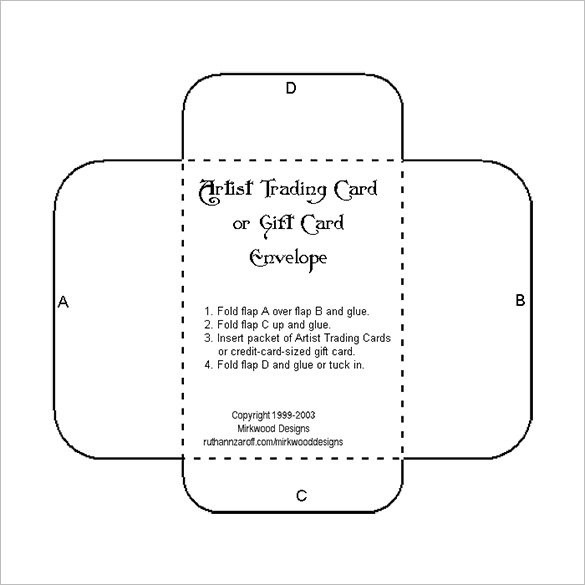 10 Gift Card Envelope Templates Free Printable Word PDF PSD Document Template