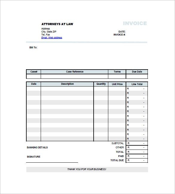 10 Legal Invoice Templates DOC PDF Free Premium Document Sample For Services