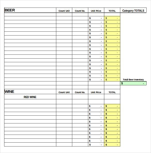 12 Food Inventory Templates Free Sample Example Format Document Excel Spreadsheet For