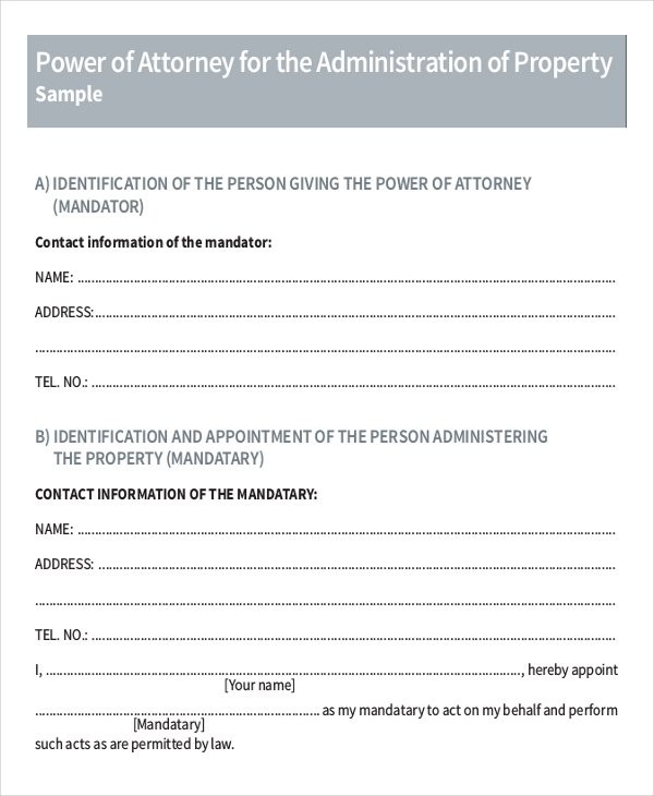 15 Power Of Attorney Templates Free Sample Example Format Document Form