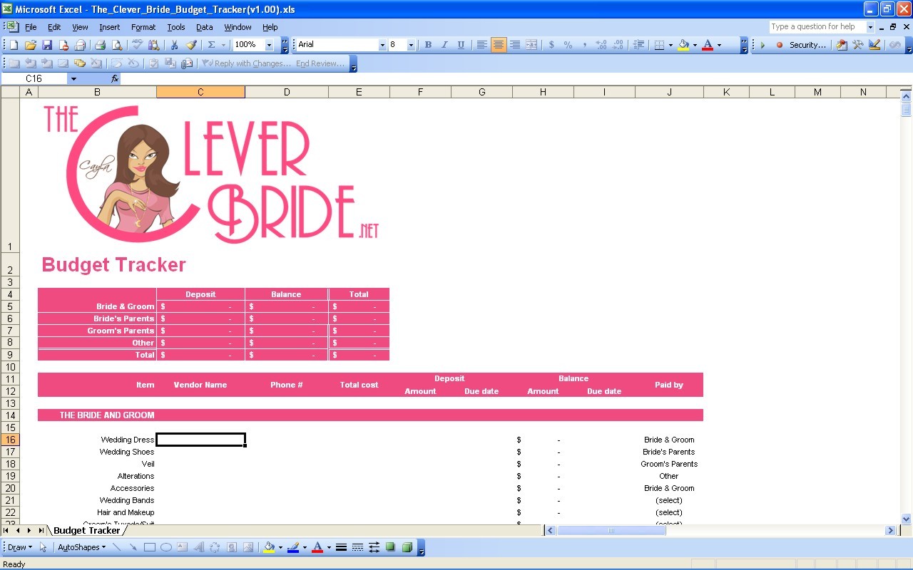 15 Useful Wedding Spreadsheets Excel Spreadsheet Document Destination