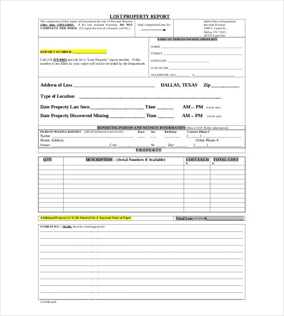 17 Sample Police Report Templates PDF DOC Free Premium Document Fake