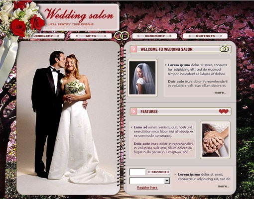 18 Free Lovely Wedding Website Templates Designfreebies Document Template