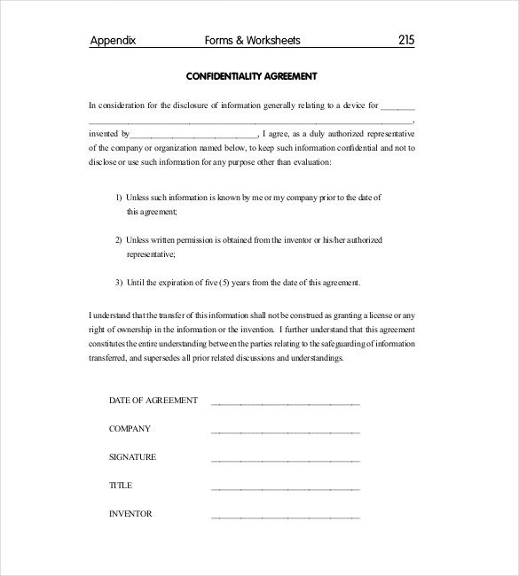 19 Confidentiality Agreement Templates DOC PDF Free Premium Document Generic Non Disclosure Template