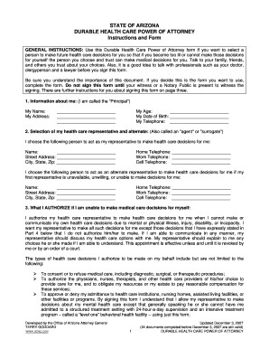 20 Printable Durable General Power Of Attorney Forms And Templates Document