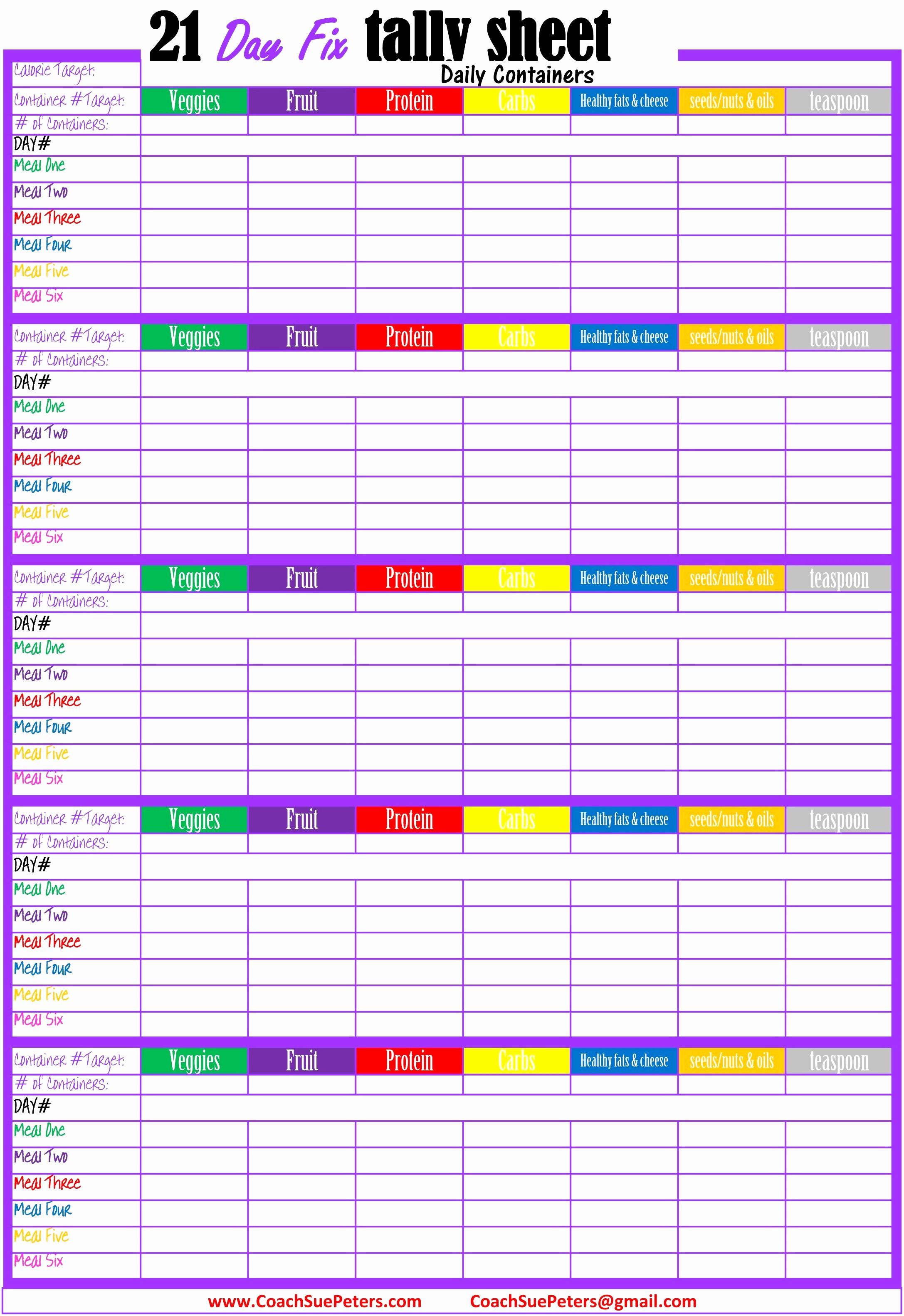 21 Day Fix Meal Plan Excel Luxury Spreadsheet Document