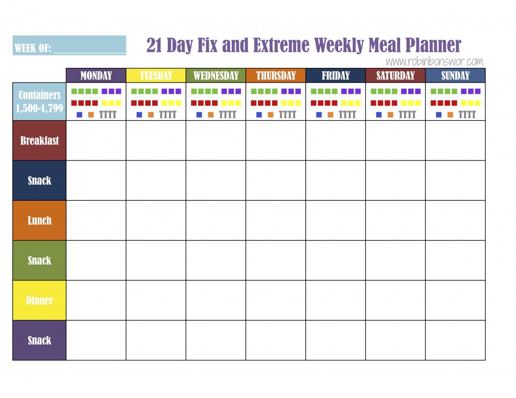 21 Day Fix Meal Plan Template Pdf Austinroofing Us Document