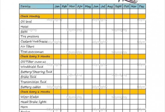 21 Maintenance Checklist Templates PDF DOC Free Premium Document Vehicle Schedule Excel