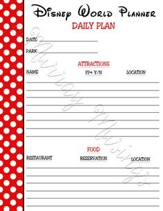 25 Best Free Printables Images On Pinterest In 2018 Document Disney Day Planner
