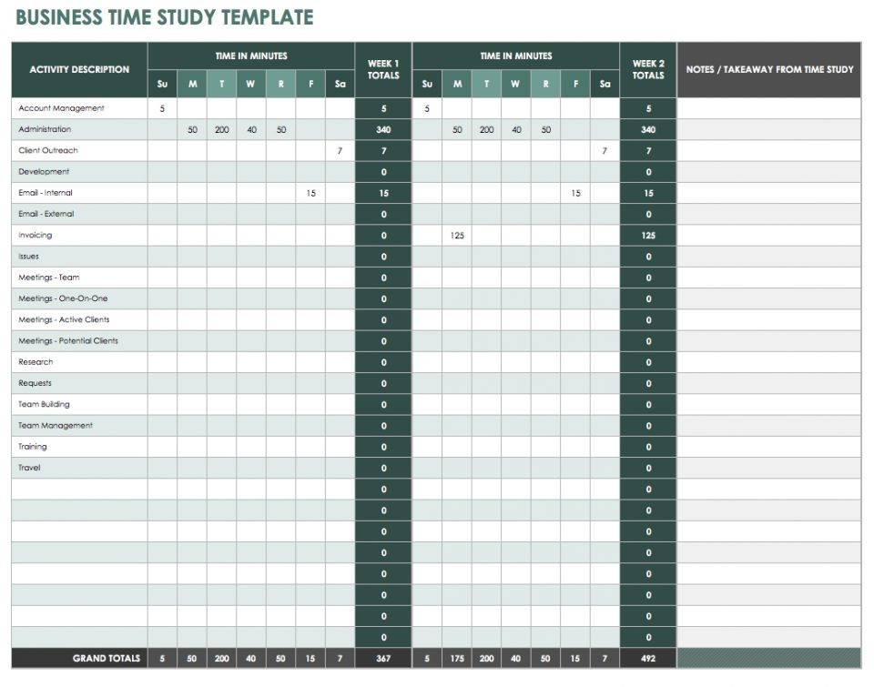 28 Free Time Management Worksheets Smartsheet Document Study Excel Template