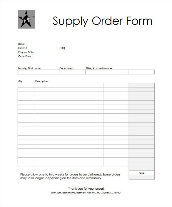 29 Order Form S PDF DOC Excel Free Premium Document Candy