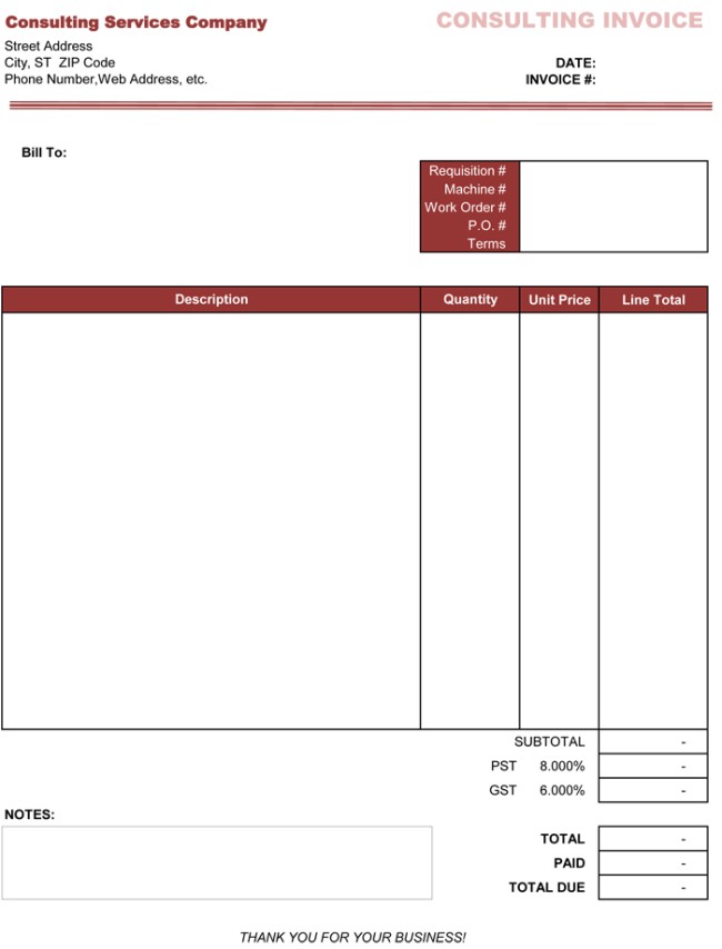 3 Consulting Invoice Templates To Make Quick Invoices Document Template For