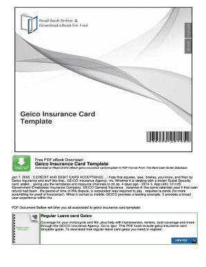 396614864 At Geico Insurance Card Template Ideas Document Download