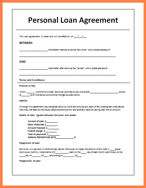 5 Sample Loan Agreement Letter Between Friends Purchase Document