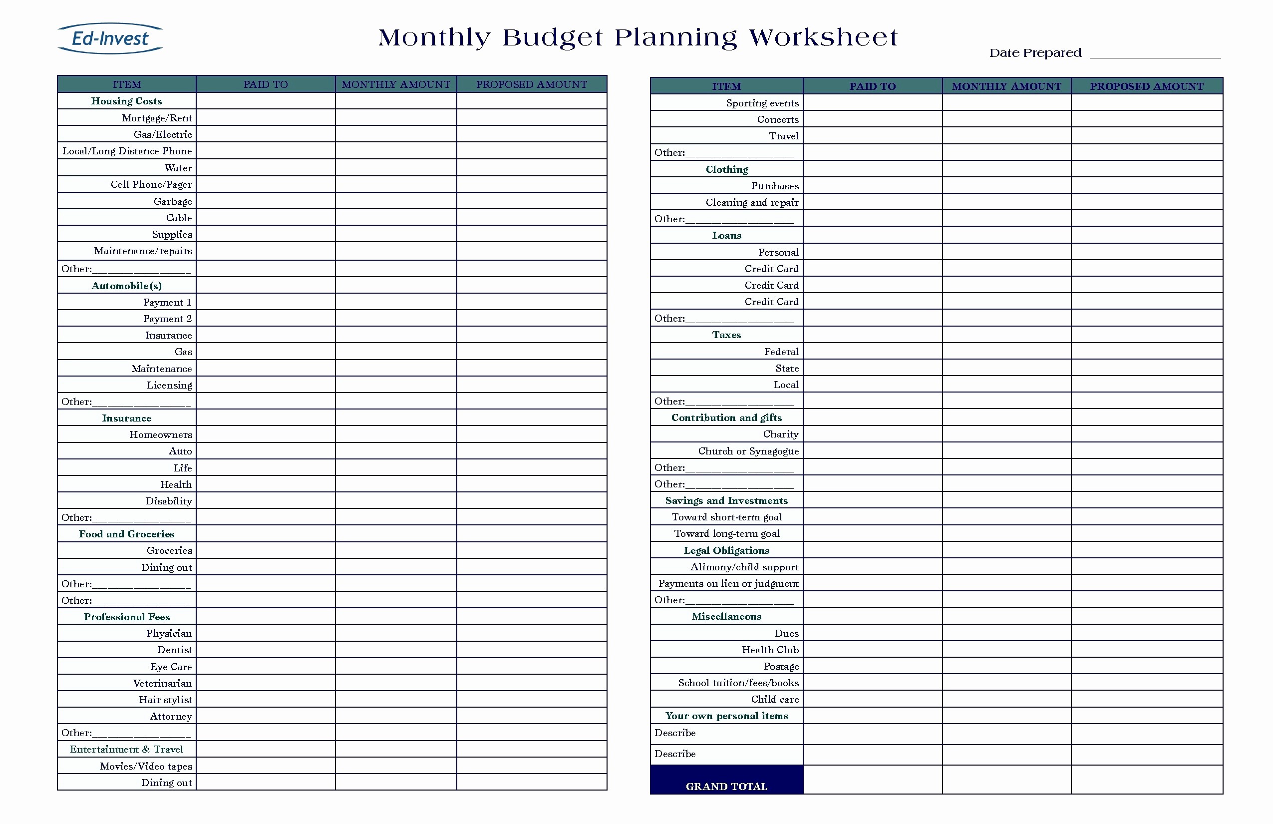 50 Beautiful Dave Ramsey Budget S Allocated Spending Plan Document