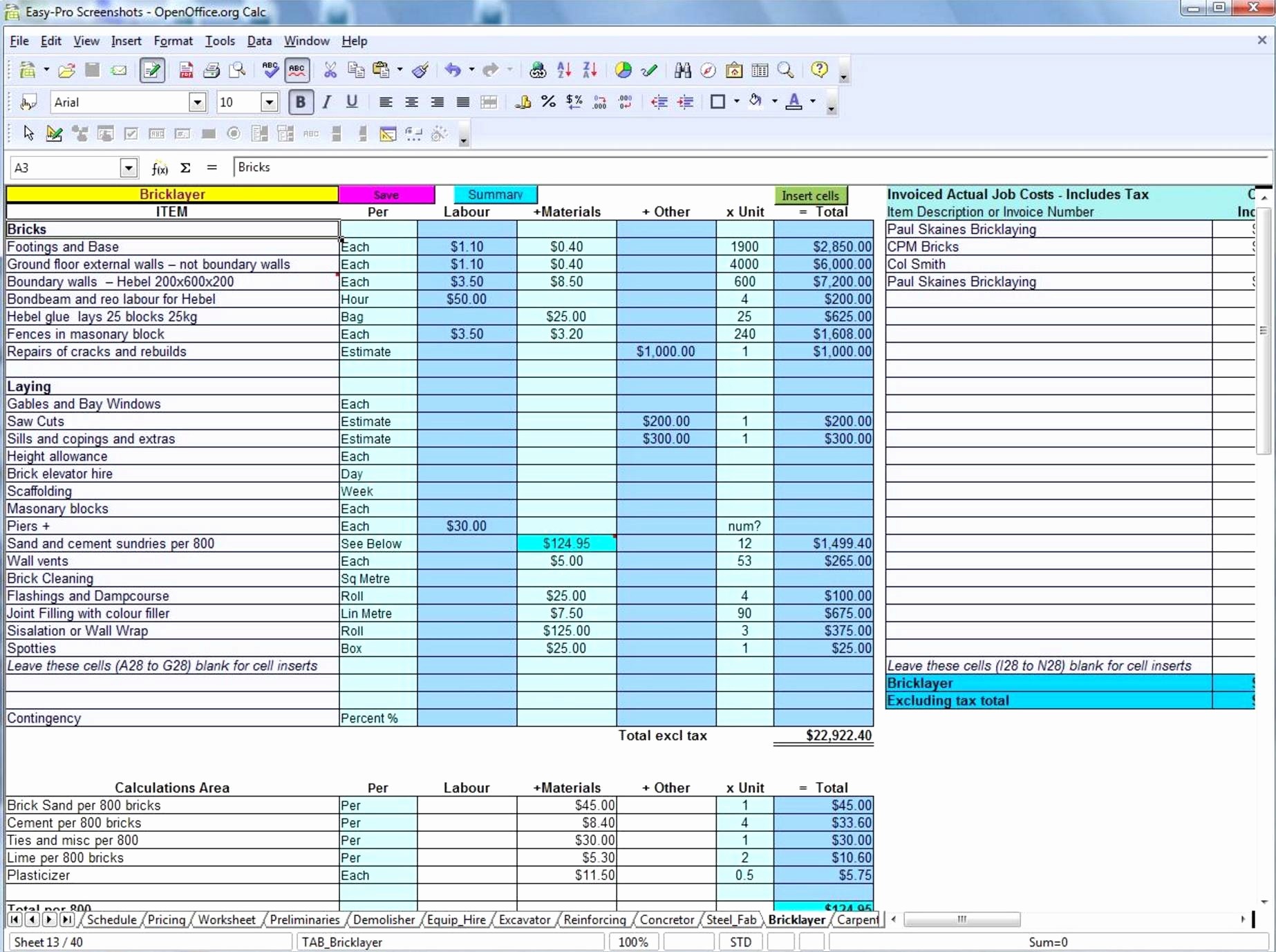 50 Best Of Construction Material Takeoff Excel Template DOCUMENTS Document