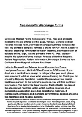 6 Printable Hospital Discharge Summary Software Free Download Forms Document