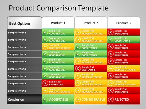 8 Product Comparison Templates Excel Document Template