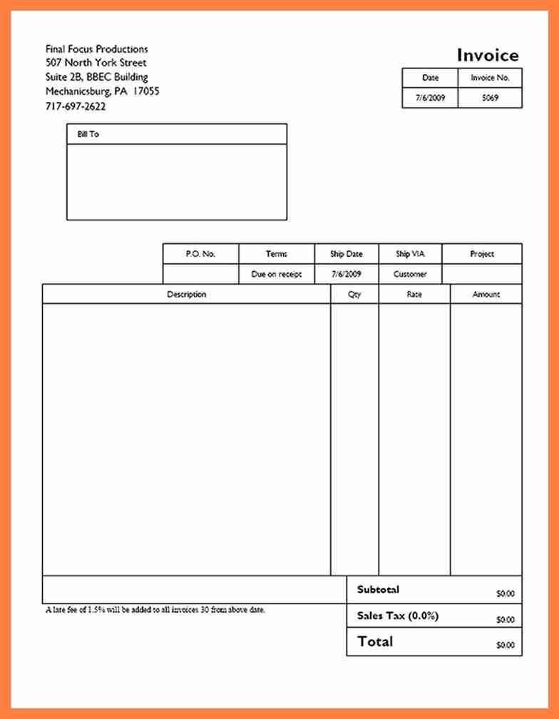 8 Quickbooks Invoice Templates Free Document Proposal