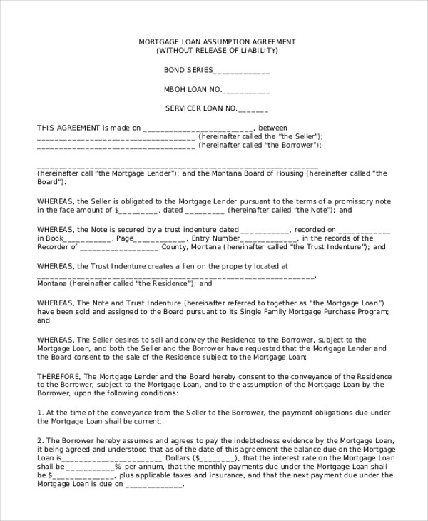 9 Sample Loan Agreement Form Example Format Document Mortgage Template