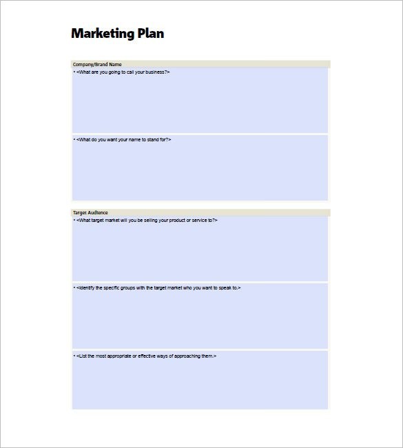 9 Small Business Marketing Plan Templates DOC PDF Free Document Sample