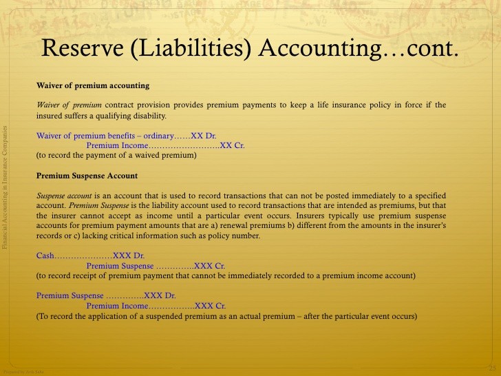 Accounting In Insurance Companies Basic Concepts Document Payable