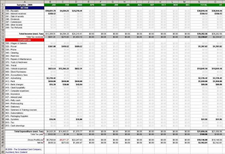Accounting Spreadsheet Examples Cash Basis Accounts Excel On How To