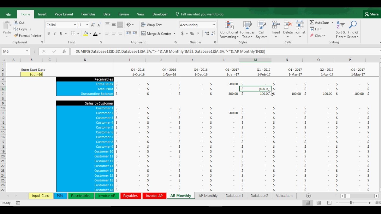 Accounts Receivable And Payable Tracking Template In Excel YouTube Document