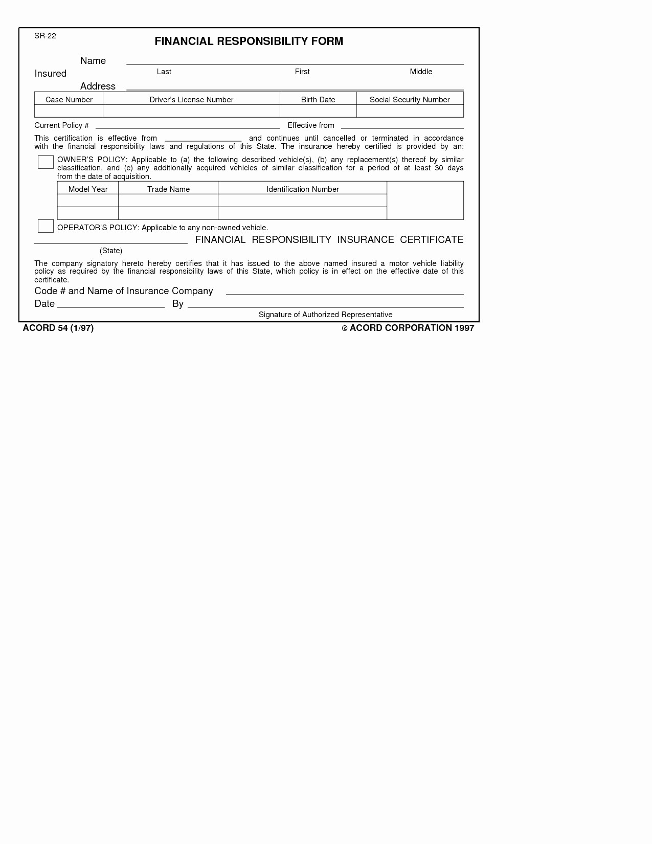 Acord Insurance Forms Best Of Statement No Loss Form New 16 Document Fake Proof