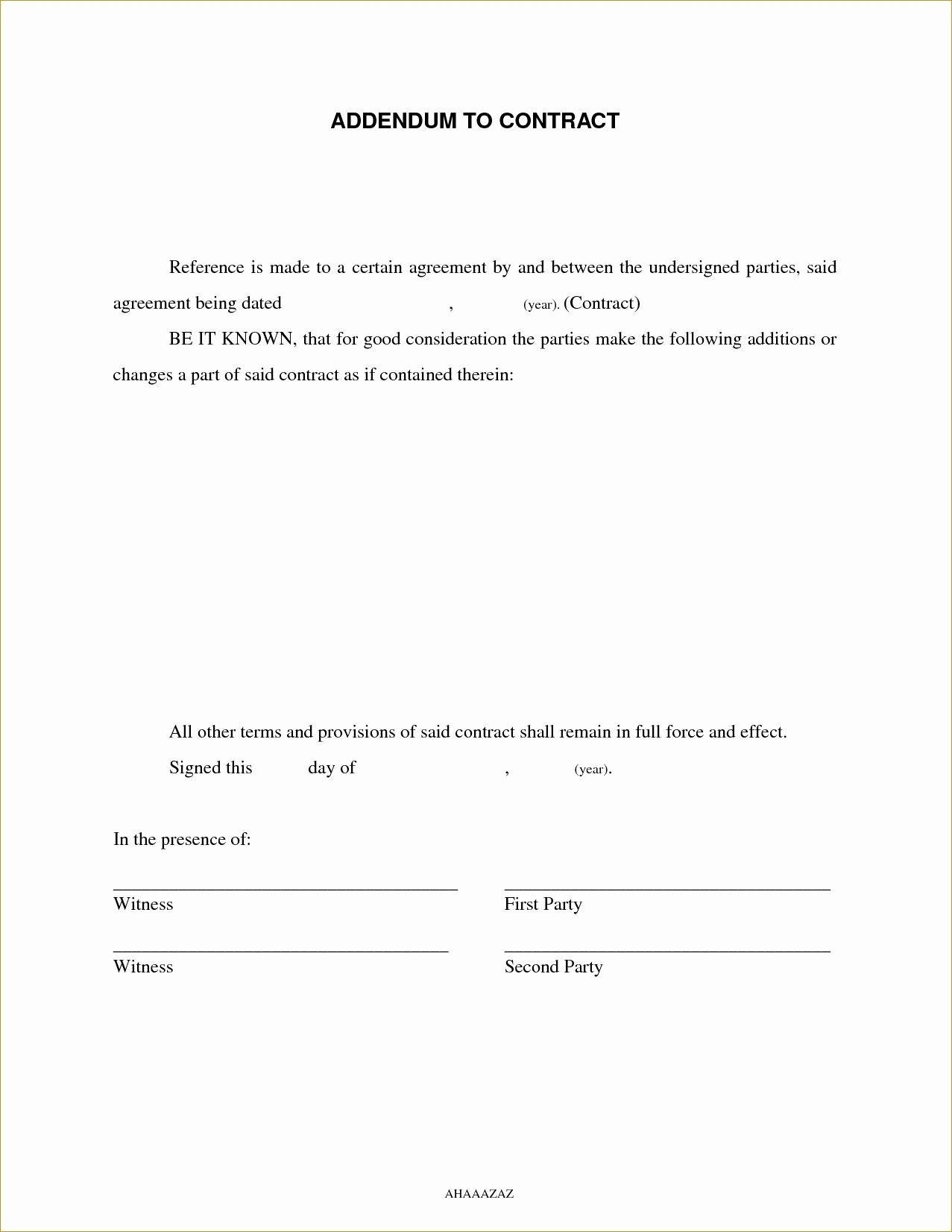 Addendum To Contract Substitutework Com Document