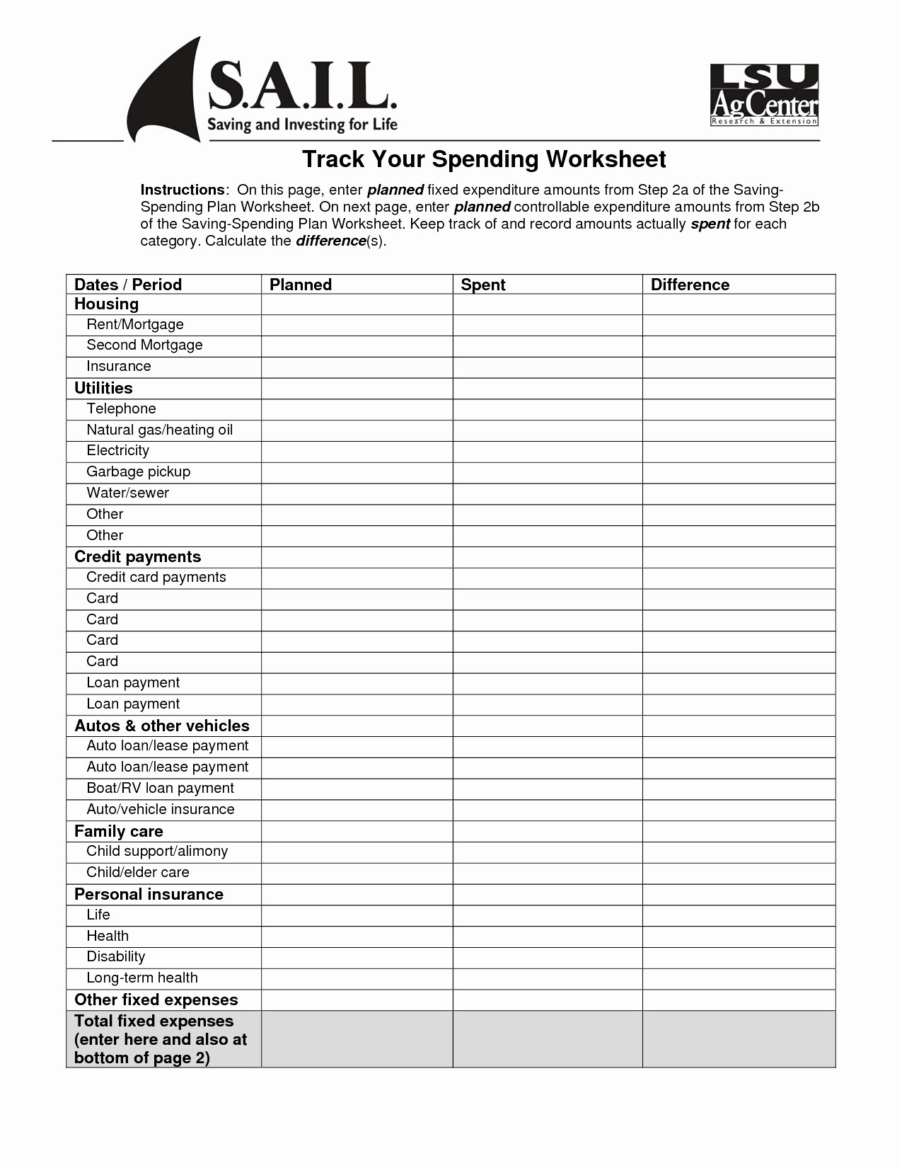 Allocated Spending Plan Dave Ramsey Fresh Bud Forms Document