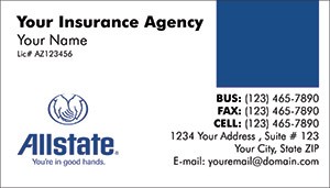 AllState Insurance Business Cards PRINTZU COM Document All State Card