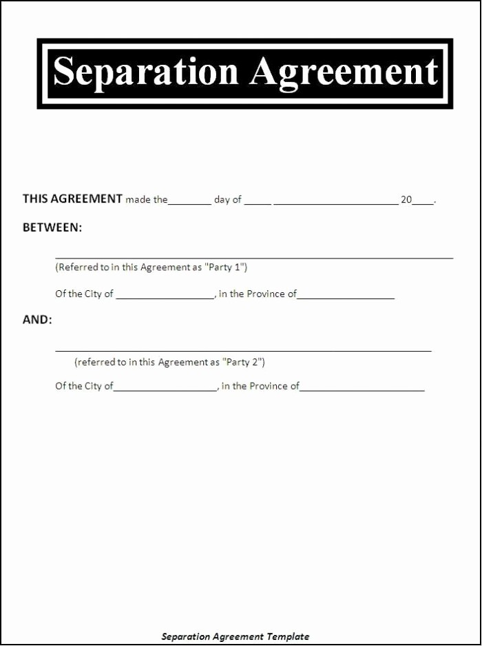 Annulment Agreement Separation Template Nc Unique Document