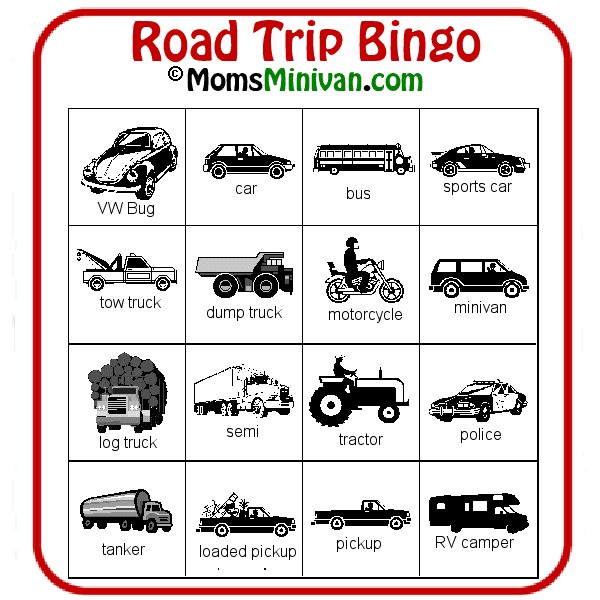Auto Bingo Card 3 Free Printable Car Momsminivan Com