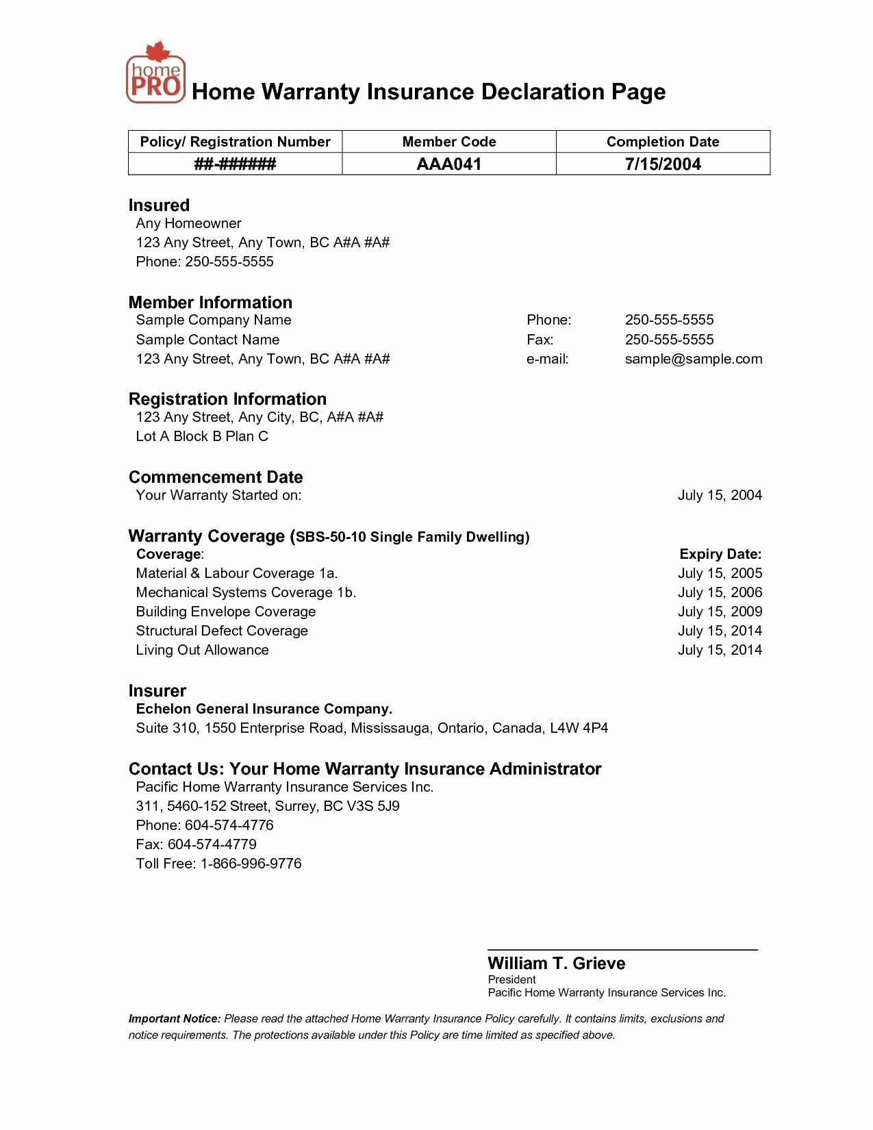 Auto Insurance Declaration Page Sample Lovely Car Document Homeowners