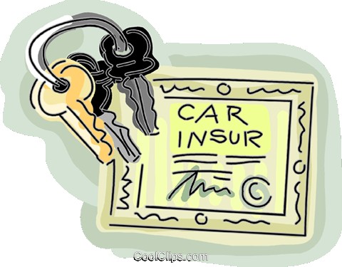 Automobile Insurance With Car Keys Royalty Free Vector Clip Art Document Clipart