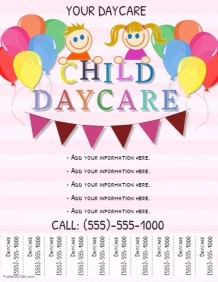 Babysitting Flyer Templates PosterMyWall Document Sample Of Daycare