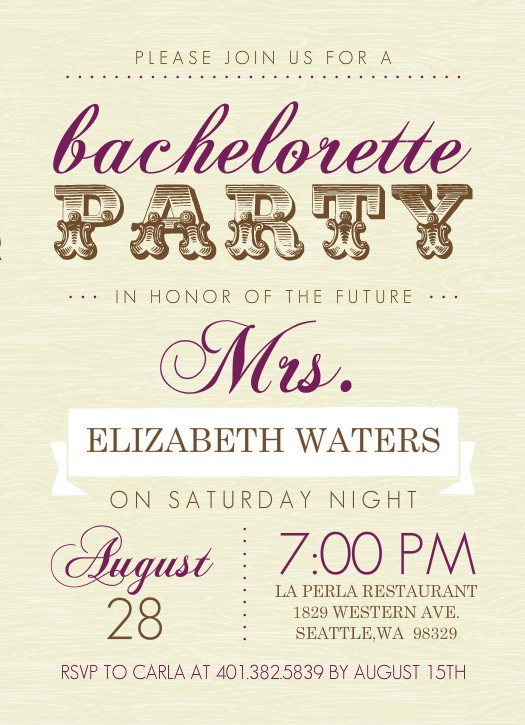 Bachelorette Party Email Invitations Cimvitation Document