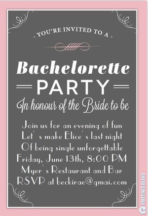 Bachelorette Party Invitation Template Agenda Document Email