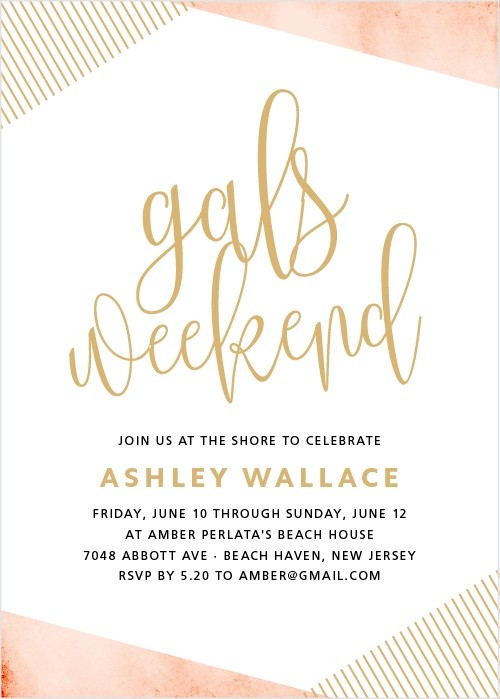 Bachelorette Party Invitations 15 Off Super Cute Designs Basic Document Weekend