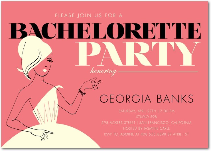 Bachelorette Party Invitations For Document Email