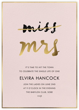 Bachelorette Party Invitations Online At Paperless Post Document