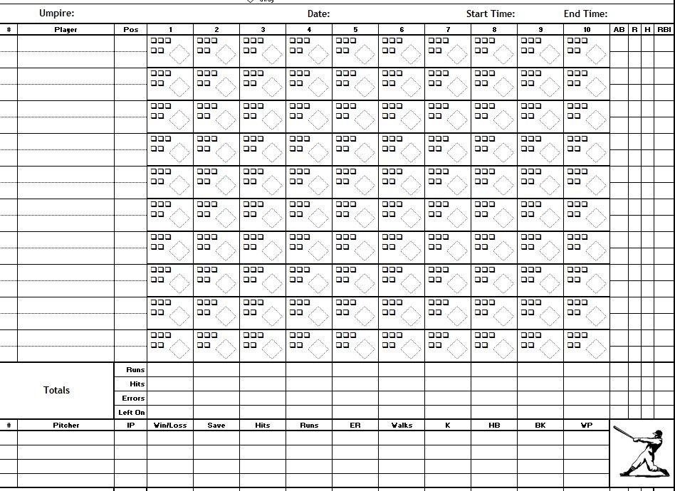Baseball Stat Sheet Nomane Crewpulse Co Document Printable
