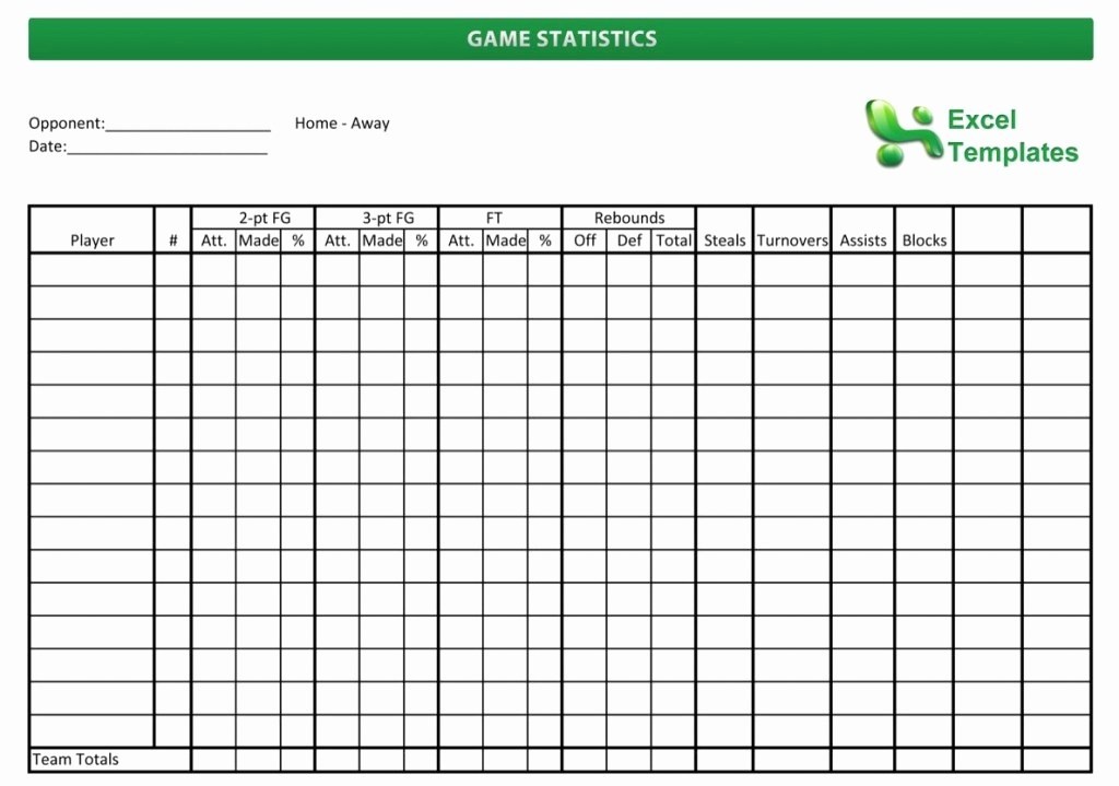 Baseball Statistic Template Score Sheets Document Stats