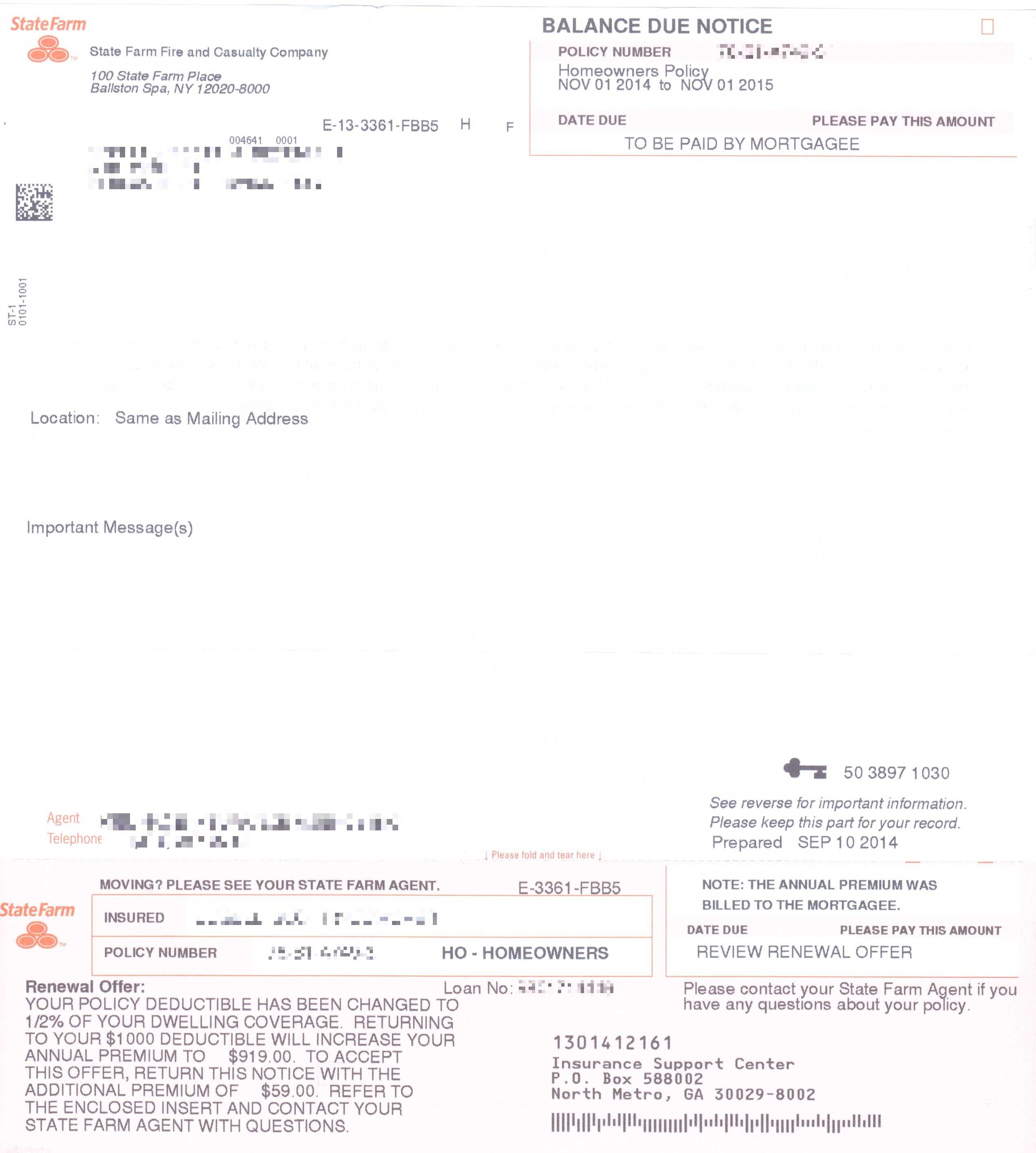 Best Photos Of State Farm Insurance Declaration Page Homeowners Document Sample