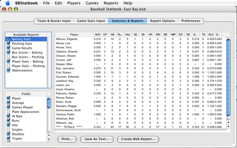 Better Baseball Stats Macworld Document Excel Spreadsheet