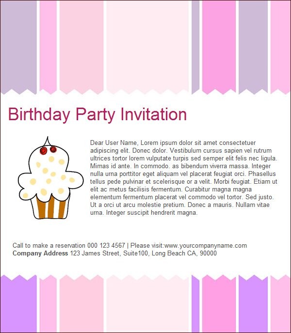 Birthday Invitation Email Template 23 Free PSD EPS Format Document Invitations