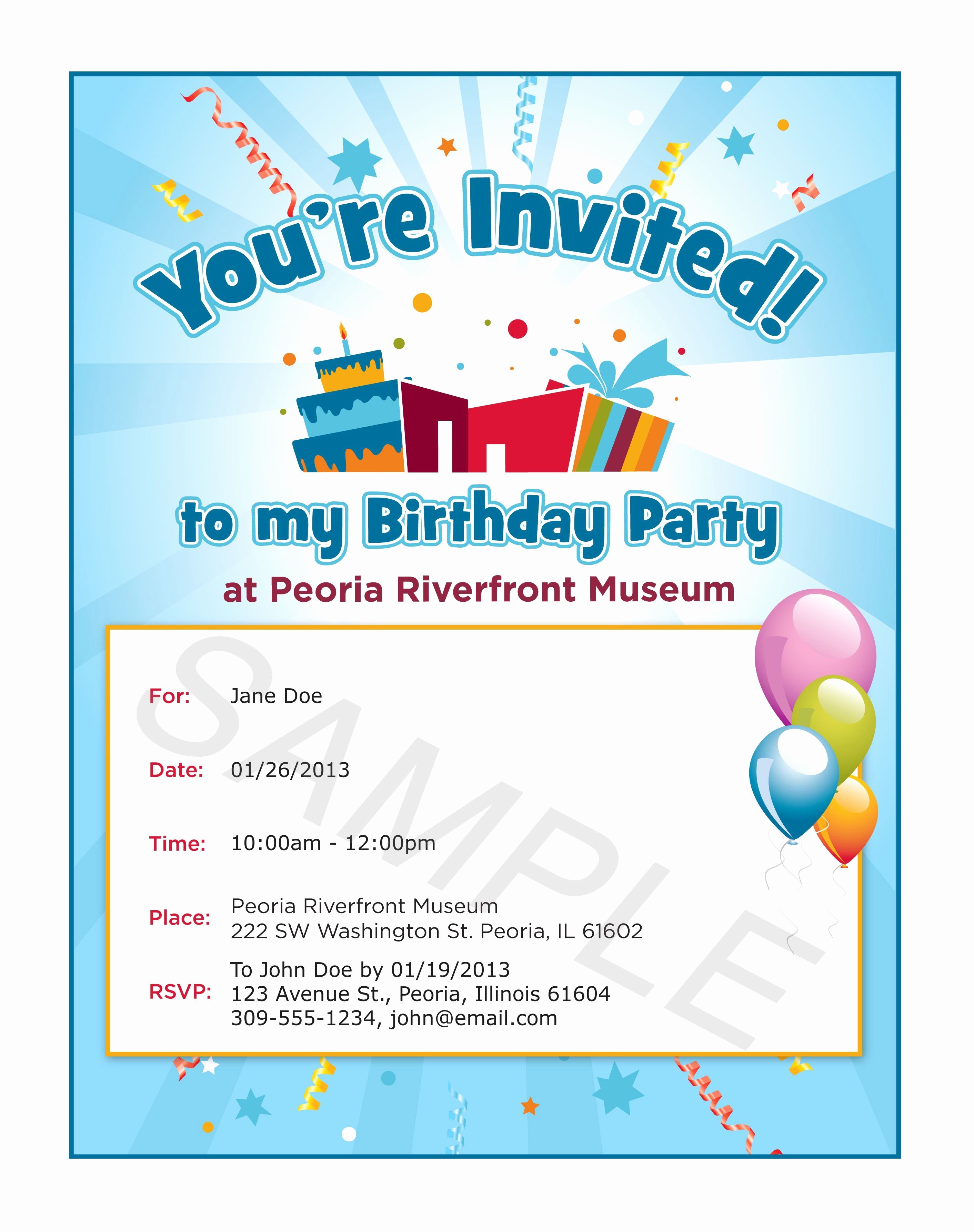 Birthday Invitations Email Templates Awesome Brunch Flyer Template Document