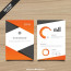 Brochure Template With Orange Elements Vector Free Download Document One Page Templates